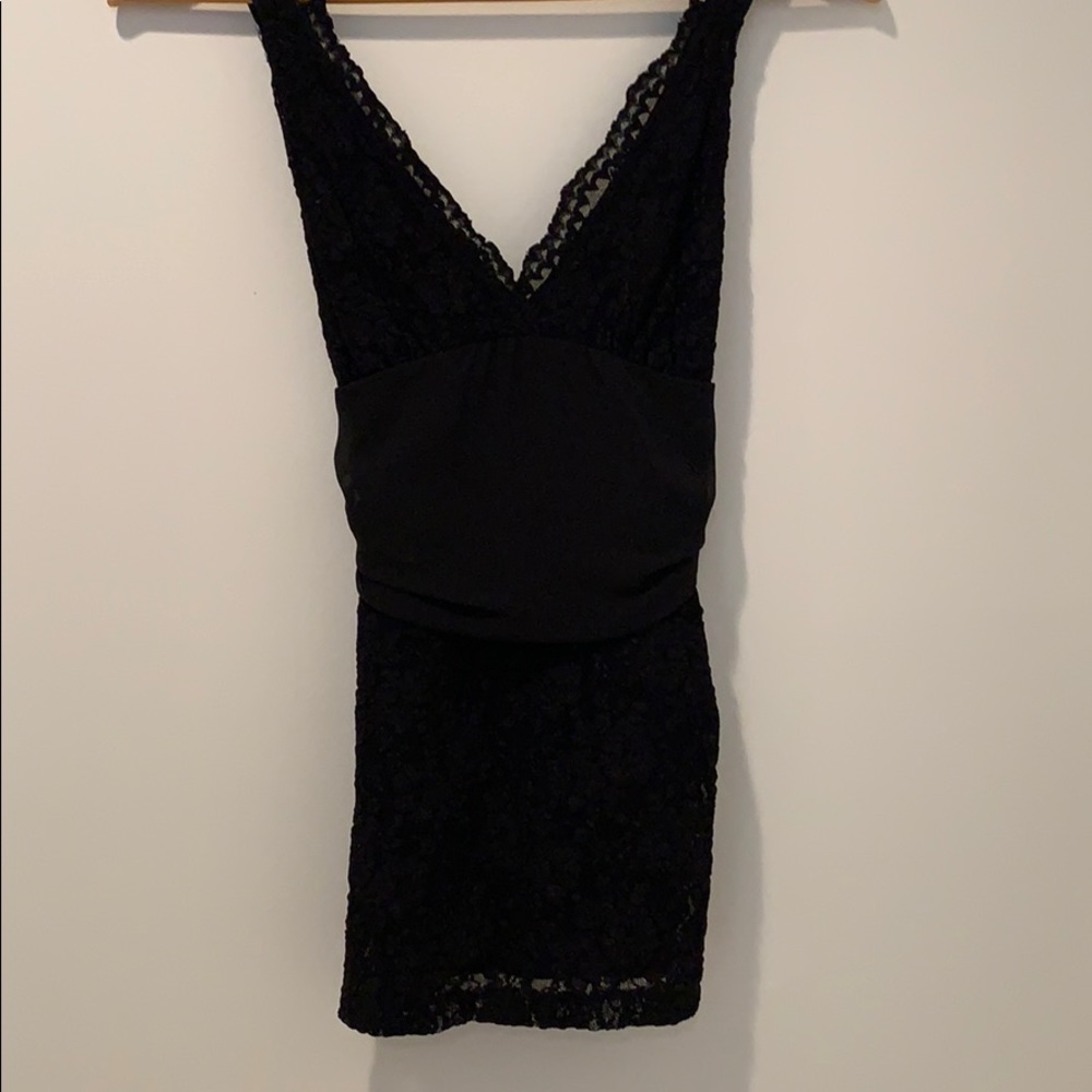 Fredricks’s Black sheer & lace cami